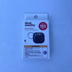 Deal Worthy Item Locator Black Bluetooth Tracker Apple Find‎ My Compatible 150ft